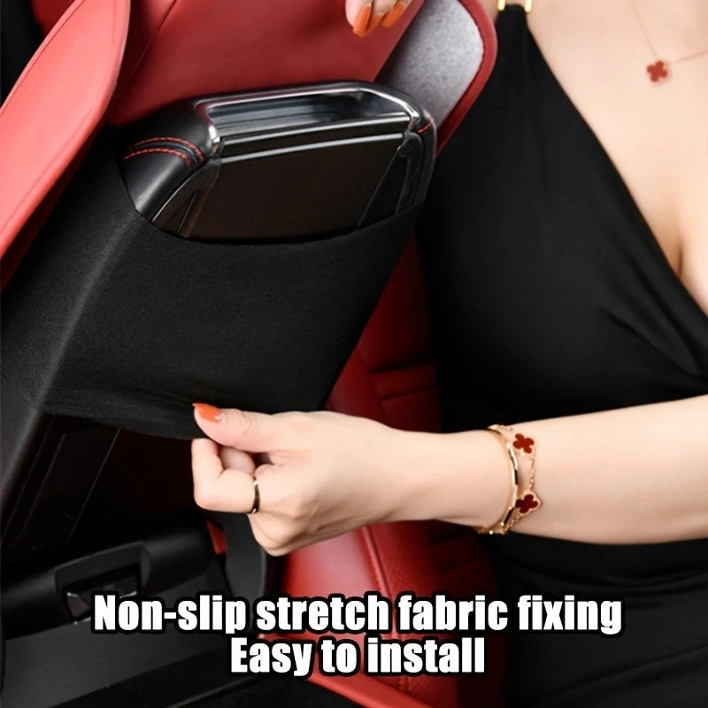 PU Leather Car Armrest Pad Organizer Bag Thicken Memory Foam Anti Scratch Pads Center Console Car Elbow Rest Protection Cushion