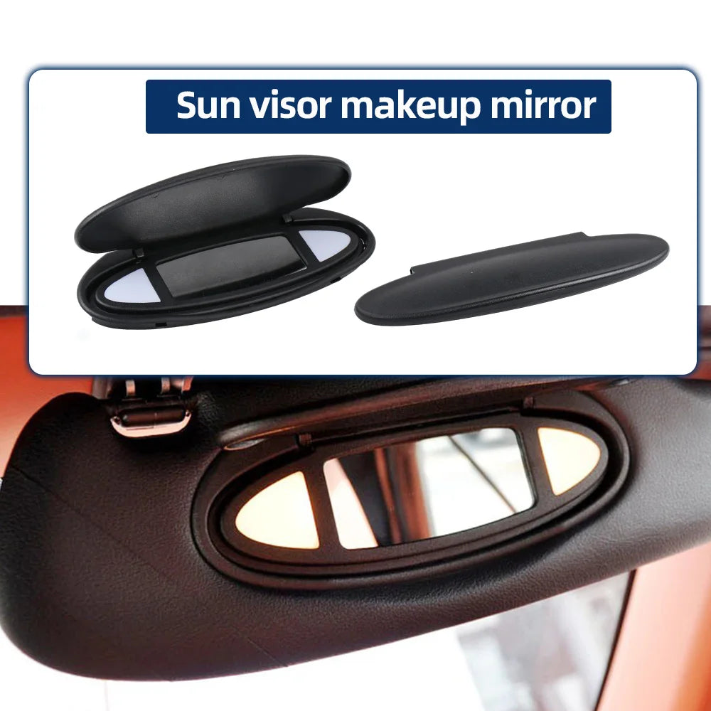 Black Sun Visor Vanity Mirror Cover/Accessories For Porsche 911/996/997/986/987 99773103115A12 Makeup Mirror Replacement Parts