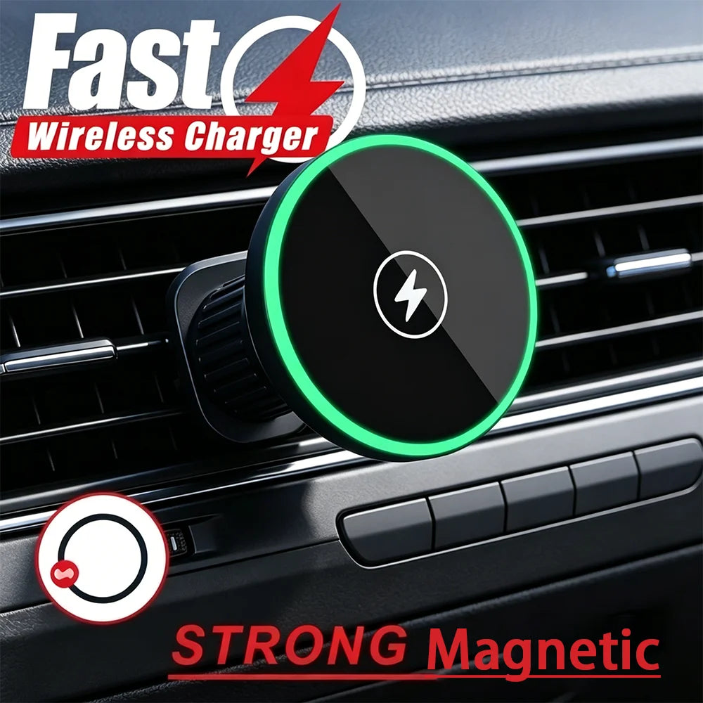 Magnetic Wireless Car Charger LED Phone Mount alternate view
