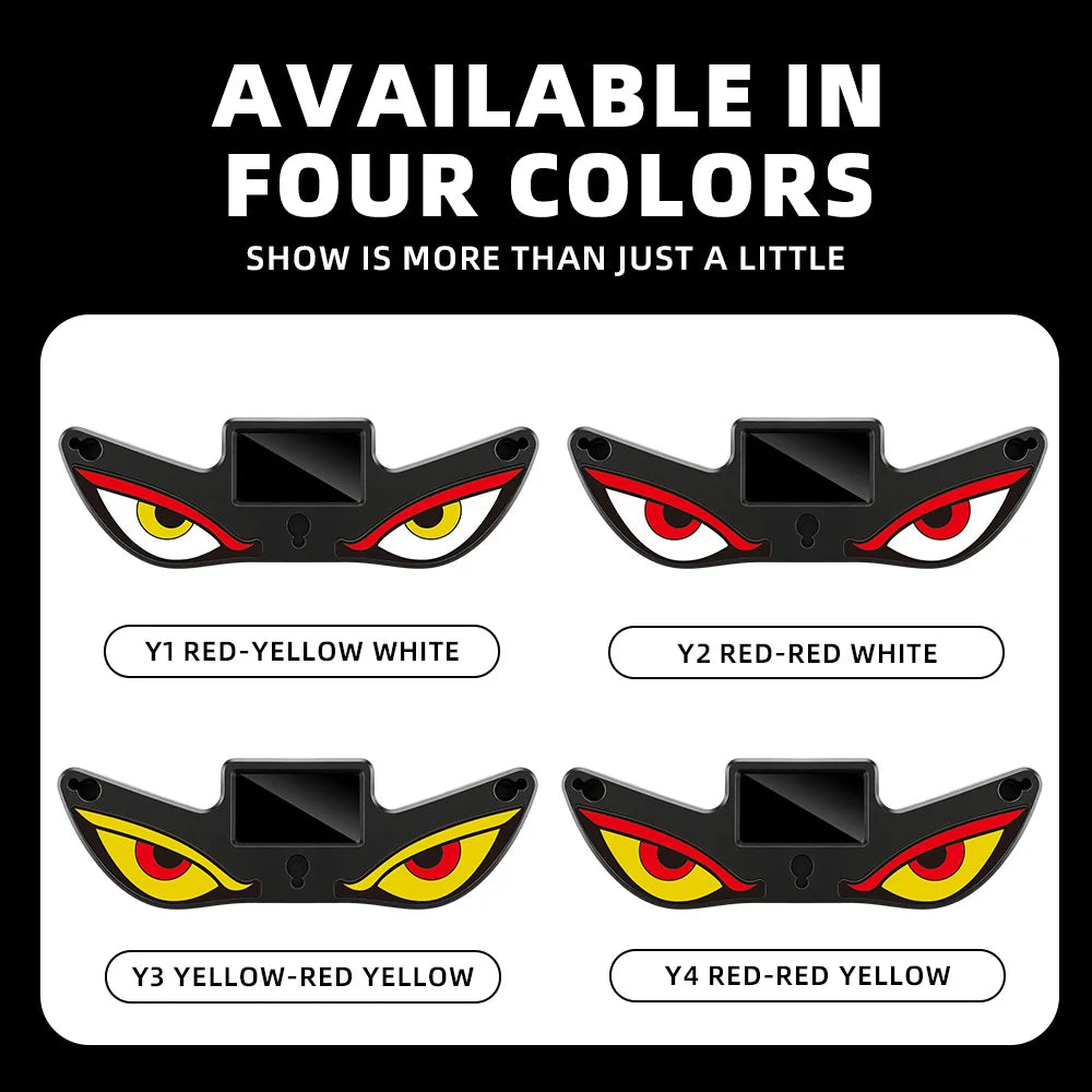 1PCS Solar Power Devil’s Eye Car Window Ambient Light With Suction Cup USB-C Rechargeable Eye Shaped Flashing Warning Lamp