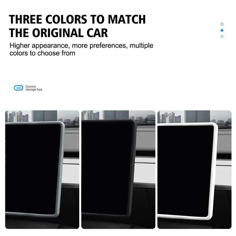 For Tesla Model Y 3 15.4 Inch Silicone Protective Frame Edge Cover | Central Control lifestyle view