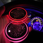 Car Cup Holder Coaster USB Rechargeable LED Atmosphere Light