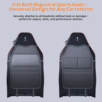Backseat Car Organizer for Kids- Dual Pockets or Clear Tablet Window, Waterproof & Scr close-up view