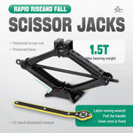 Mechanical Manual Scissor Jacks With Stabilizer Base & Ratchet Wrench For Car/SUV Tir alternate view