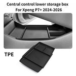 For Xpeng P7+ 2024-2026 Car Central Armrest Storage Box Wireless Charging Silicone Pa lifestyle view