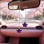 Cute Car Rearview Mirror Pendant Four-Leaf Clover Chain Hanging Ornament Car Interior Accessories Women's Gift