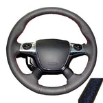 Car Steering Wheel Cover Perforated Microfiber Leather For Ford KUGA Escape 2013-2016 close-up view