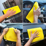 10-Pack Microfiber Car Wash Towels | 30x30 cm Cleaning & Drying Cloth Set detail view
