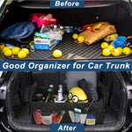 Waterproof Polyester Car Trunk Organizer for SUV with 6 Pockets Vehicle Storage Accessory