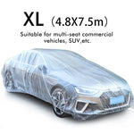 Universal Exterior Waterproof Car Cover | Disposable PE Plastic Automobile Cover with close-up view
