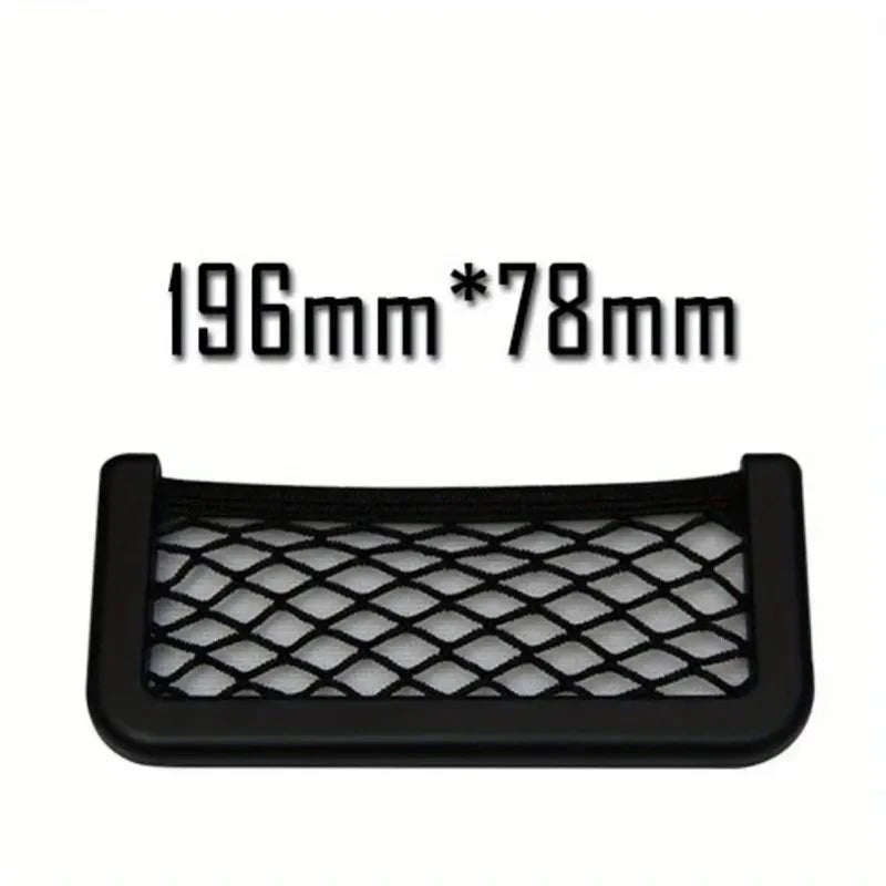 Car Storage Bag Nets Adhesive Auto Seat Organizer Door Side Net Pocket Multifunction 15- detail view