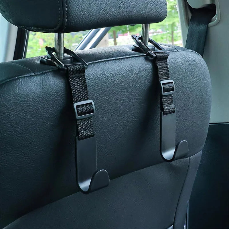 4PCS Car Headrest Hooks Rear Seat Back Storage Hanger