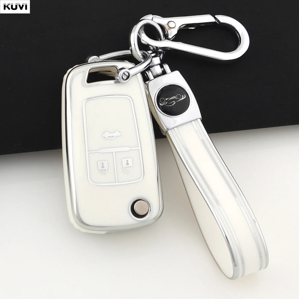 TPU Car Flip Key Case Cover Shell For Chevrolet Cruze Aveo Trax Sail Malibu Captiva Opel detail view