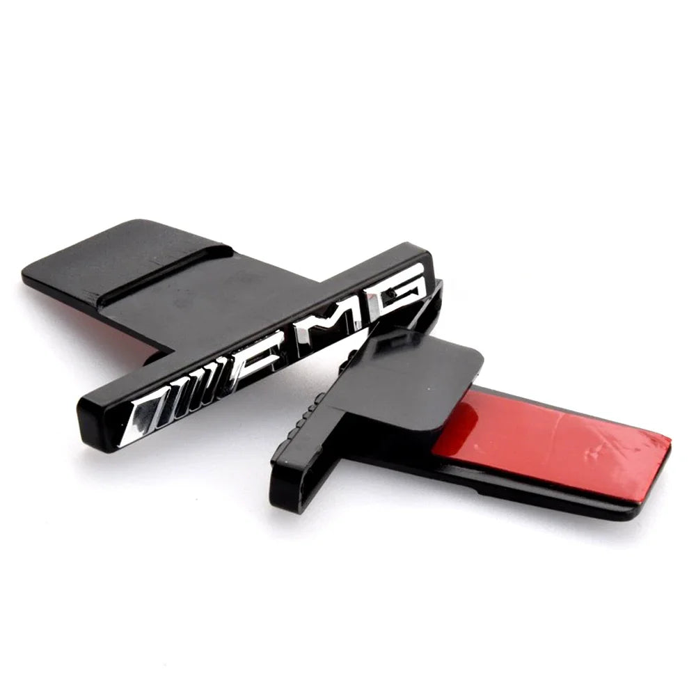 1pc 3D AMG Logo Emblem Car Front Grille Badge Mercedes Benz Amg w211 W124 W169 W176 W177 W202 W203 W