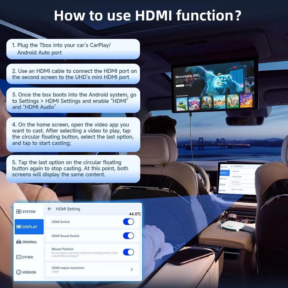 Carlinkit Pro 3 UHD Wireless CarPlay Android Auto AI Box | 128GB HDMI Video Output fo lifestyle view