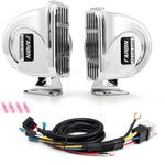 ALLREY 12V Marine Snail Electric Horn 304 Stainless Steel Super Loud Car Horn Waterproof Warning Electric Horn For Speedboat Car