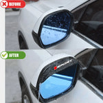 2-piece car rearview mirror rain eyebrow carbon fiber mirror rain and snow barrier sun visor suitable for Audi, BMW, Mercedes