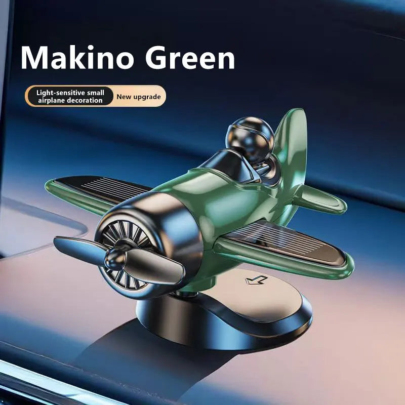 Lenovo Solar Powered Rotating Airplane Car Dashboard Ornament 360° Auto Spin Decor additional angle