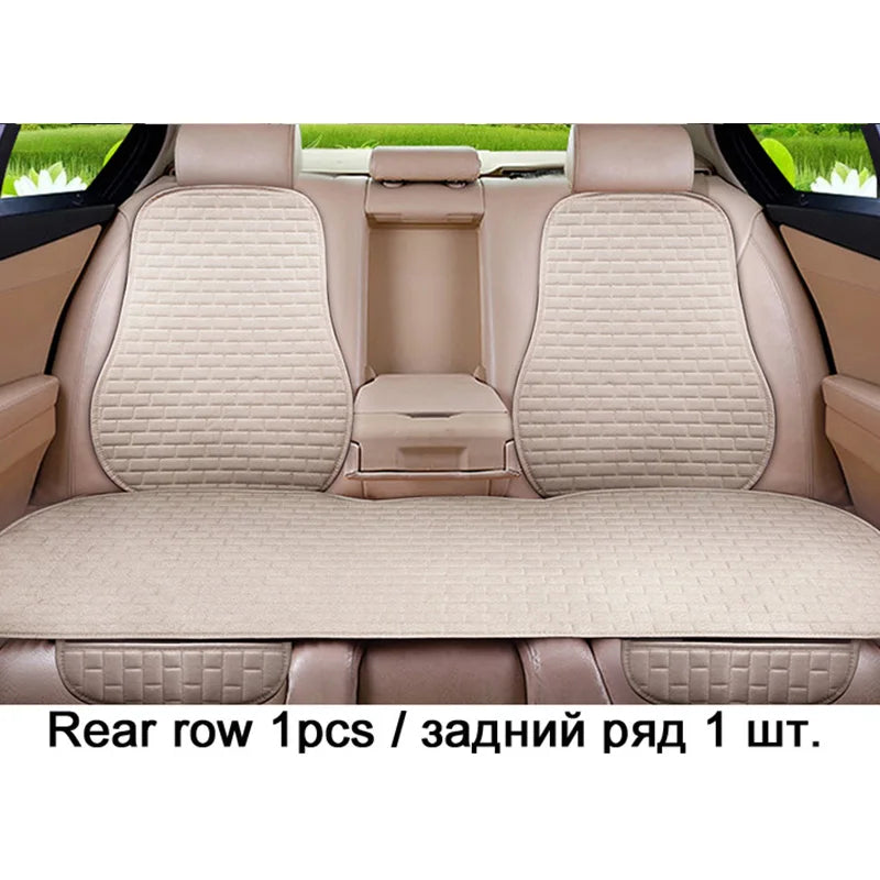 Flax Car Seat Cushion Pad Thick Fiber Filled Seat Cover alternate view