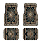 4Pcs Bohemian Car Floor Mats Anti-slip Heavy Duty Persian Carpet Dirty Resistant Car Decoration Car Floor Protector Rugs