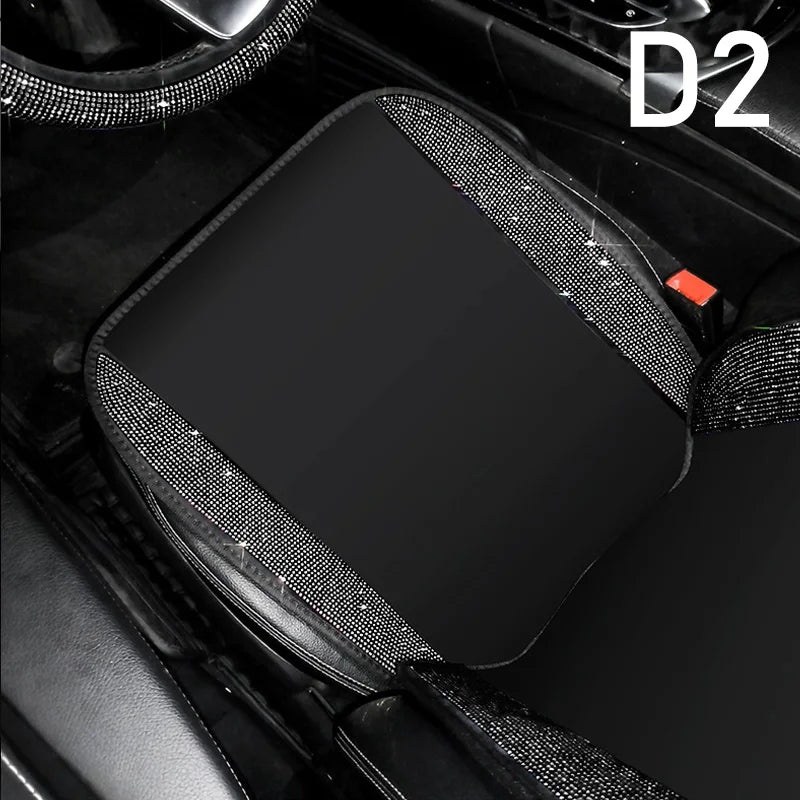 Ladies Car Interior Accessories Shiny Diamond Universal Car Seat Cover Fashion Luxury Ic detail view