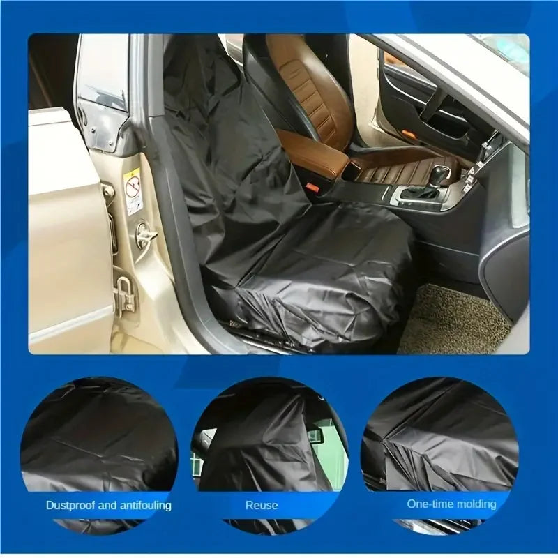 Universal Car Seat Protective Cover Anti-Pollution Black Seat Cover Interior Seat Mat Waterproof Dust Cover Accessories Black
