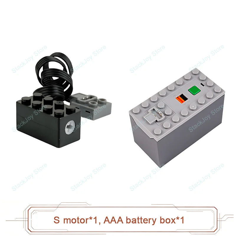 MOC Power Functions M/L/XL Motor Battery Box IR Remote Receiver for RC Car Robot Model B detail view
