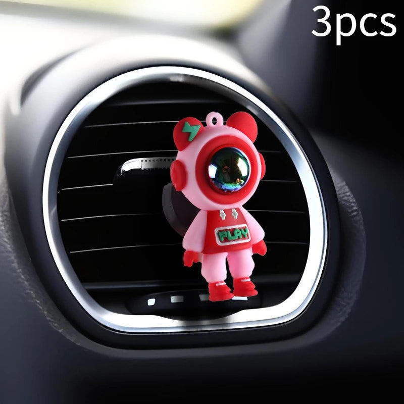 Car Air Outlet Perfume Clip | Cartoon Astronaut Car Freshener and Decoration additional angle