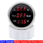 3 in 1 Digital 52mm Gauge with Alarm | Water Temperature, Oil Pressure, and Voltmet additional angle