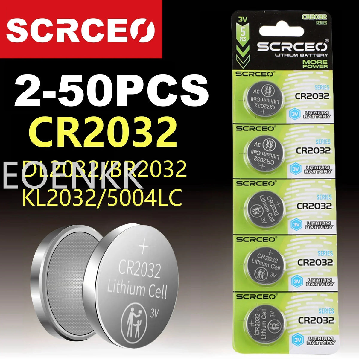 CR2032 3V Lithium Battery 210mAh Coin Cell for Watch, Calculator, Toy & Remote