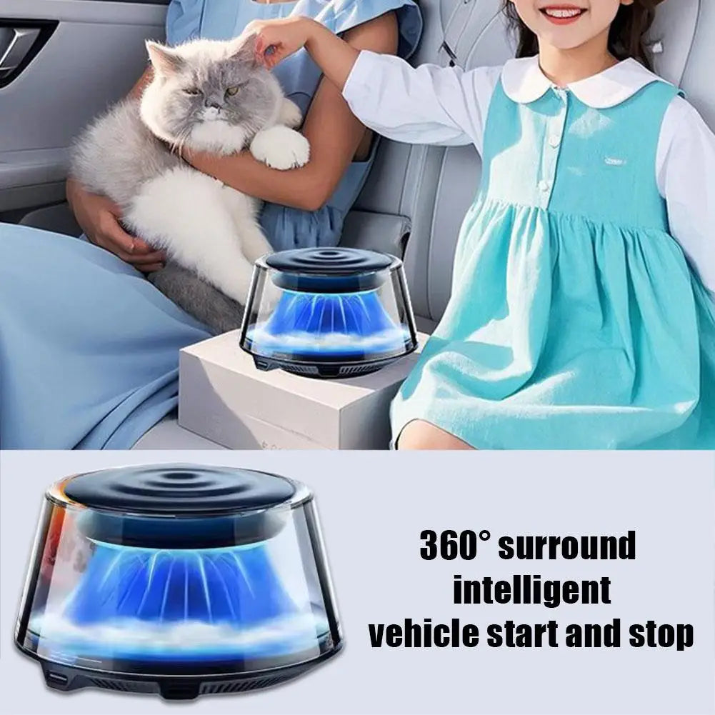 Snow Mountain Smart Car Fragrance Diffuser Rechargeable Mist Diffuser Auto Freshener Car Air Cloud RGB Interior Light Air W J5V6