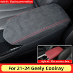 Central Control Armrest Storage Box leather cover Interior Accessories Fit For Geely alternate view