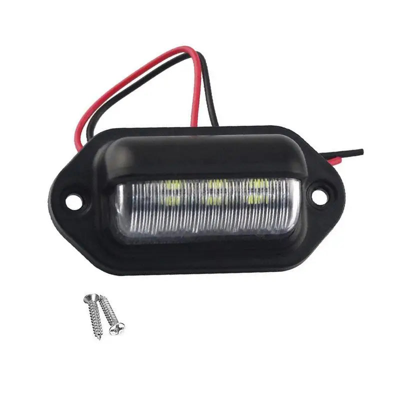 2PCS 6 LED Car License Number Plate Light For SUV Truck Trailer Van Tag Step Lamp White detail view