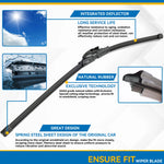 AutoXbert Front Wiper Blades for Honda Civic 8 Hatchback & Sedan 2005-2011 | 26"+23" W close-up view