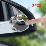 Universal Rimless Blind Spot Mirror 360 Adjustable Convex Rearview Wide Angle Mirror For Car Parking Reverse Safety Driving