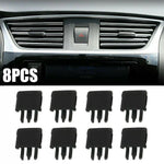 8pcs/set Air Vent Clips Replacement For Toyota For Corolla Car Vehicle Air Conditioning Vent Louvre Adjust Slice Clips Black