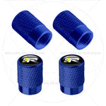 For Volvo R Design Emblem Aluminum Tire Valve Caps | 4-Pack Dust Covers close-up view