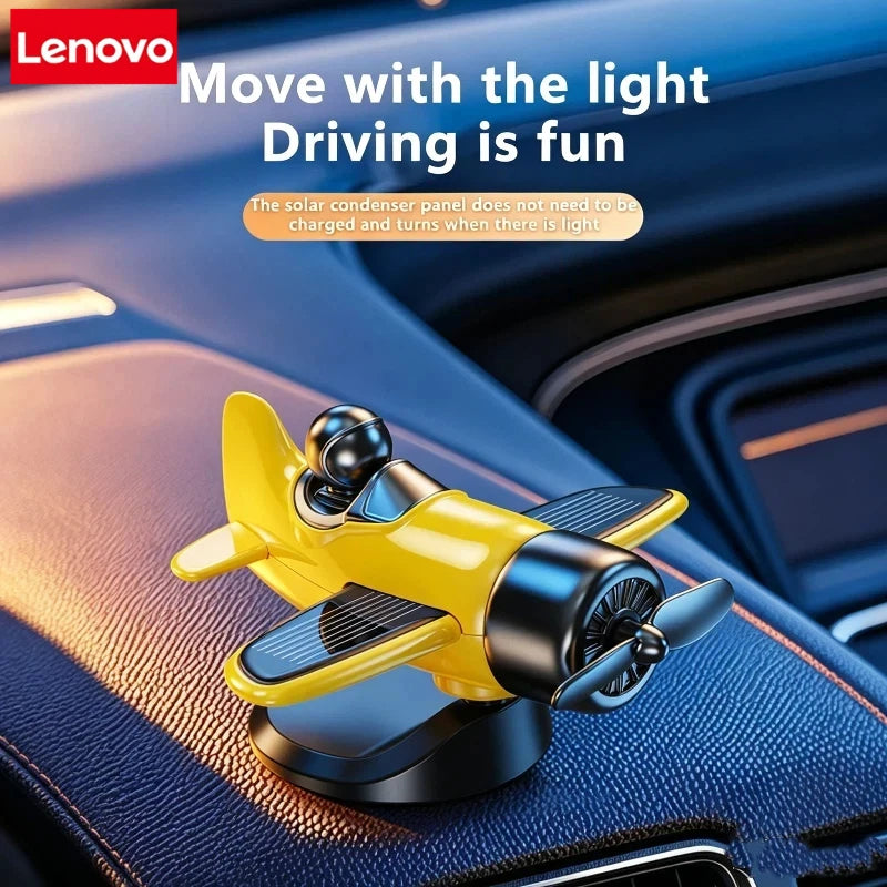 Lenovo Solar Powered Rotating Airplane Car Dashboard Ornament 360° Auto Spin Decor Ai alternate view