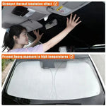 Foldable Car Windshield Sunshade | UV Protection & Heat Insulation close-up view