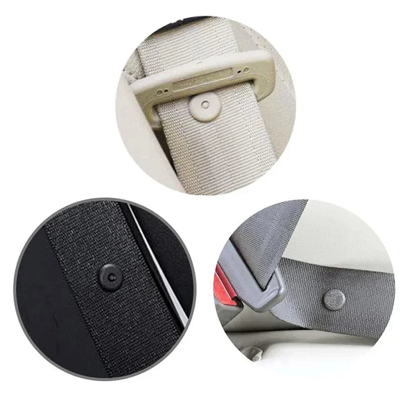 5/10pcs Car Safety Seat Belt Stopper Buckle Auto Seat Belt Spacing Limit Stop Plastic close-up view