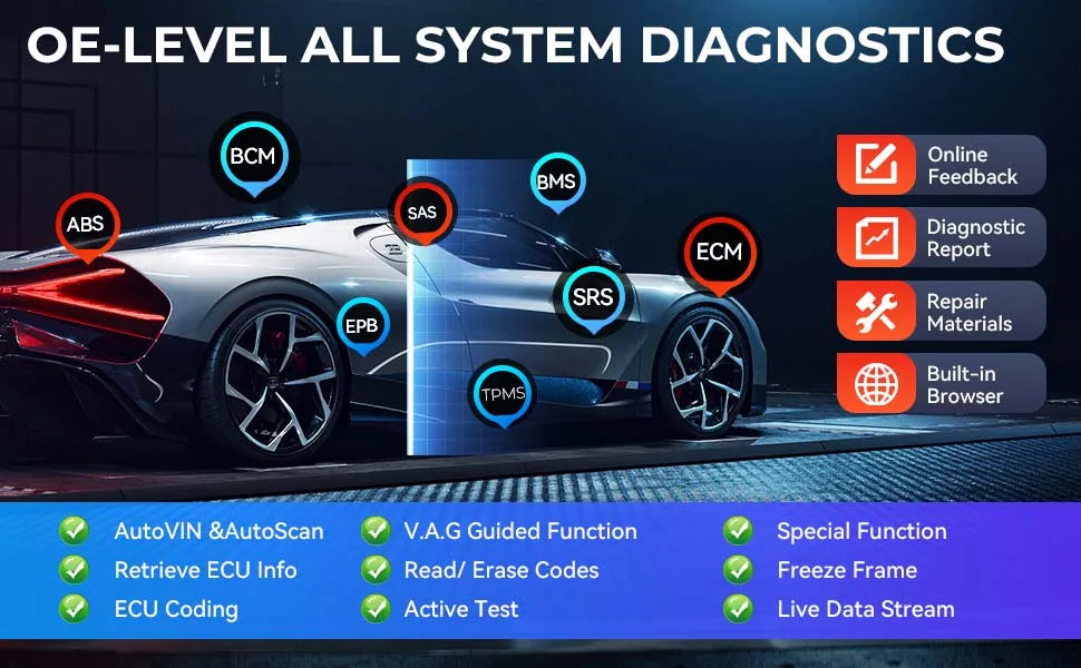 LAUNCH X431 USCRP919X BT OBD2 Scanner Automotive Diagnostic Tools Car CANFD DOIP ECU Coding Professional Bluetooth Diagnosis Scan Free Update Hot Selling