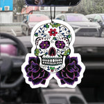 Purple Skull Car Air Freshener | Long-Lasting Perfume Pendant additional angle