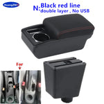 Car Armrest For Renault Clio 4 Armrest Box For Renault Captur Clio 3 III IV Double-Layer Storage Box Cup Holder Car Accessories