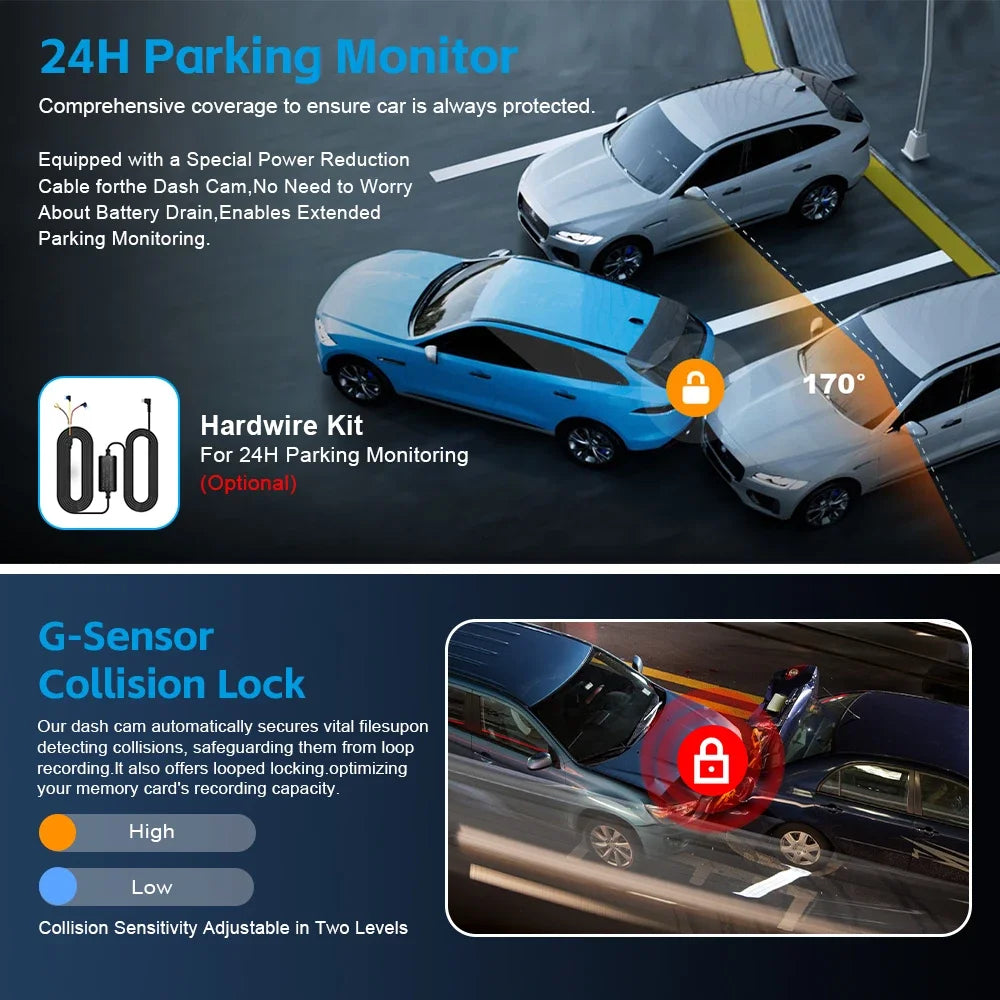 4K Dash Cam WiFi GPS Car DVR | 2160P Drive Recorder additional angle