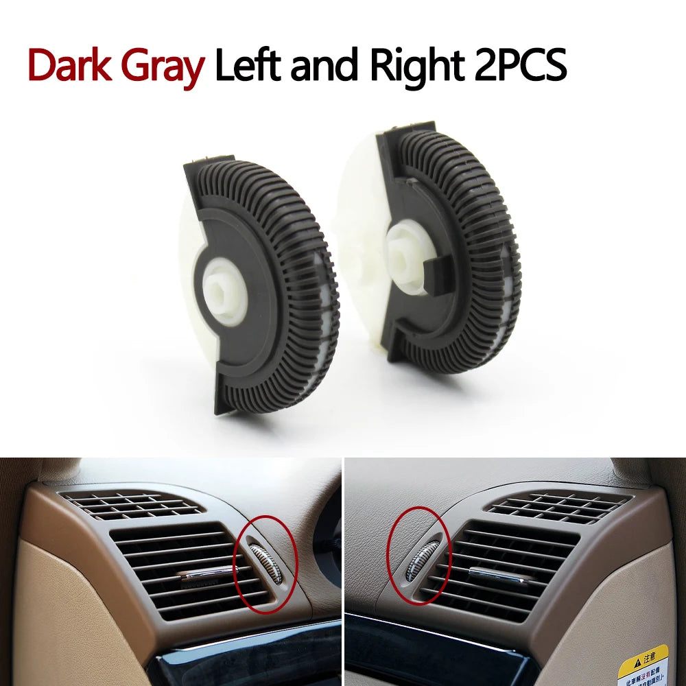2PCS Set Car Front Rear Air Conditioning AC Vent Rolling Wheel For Mercedes BENZ E Class W211 E220 E280 E320 E350 E55