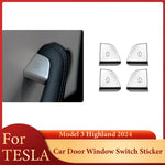 Tesla Model 3 Highland 2024 Door Switch Sticker Cover | Interior Button Overlay