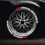 FUXK HATERS Tire Lettering Sticker 1.06 Inch Font Universal Personlized Car Tyre Decoration Wheels L