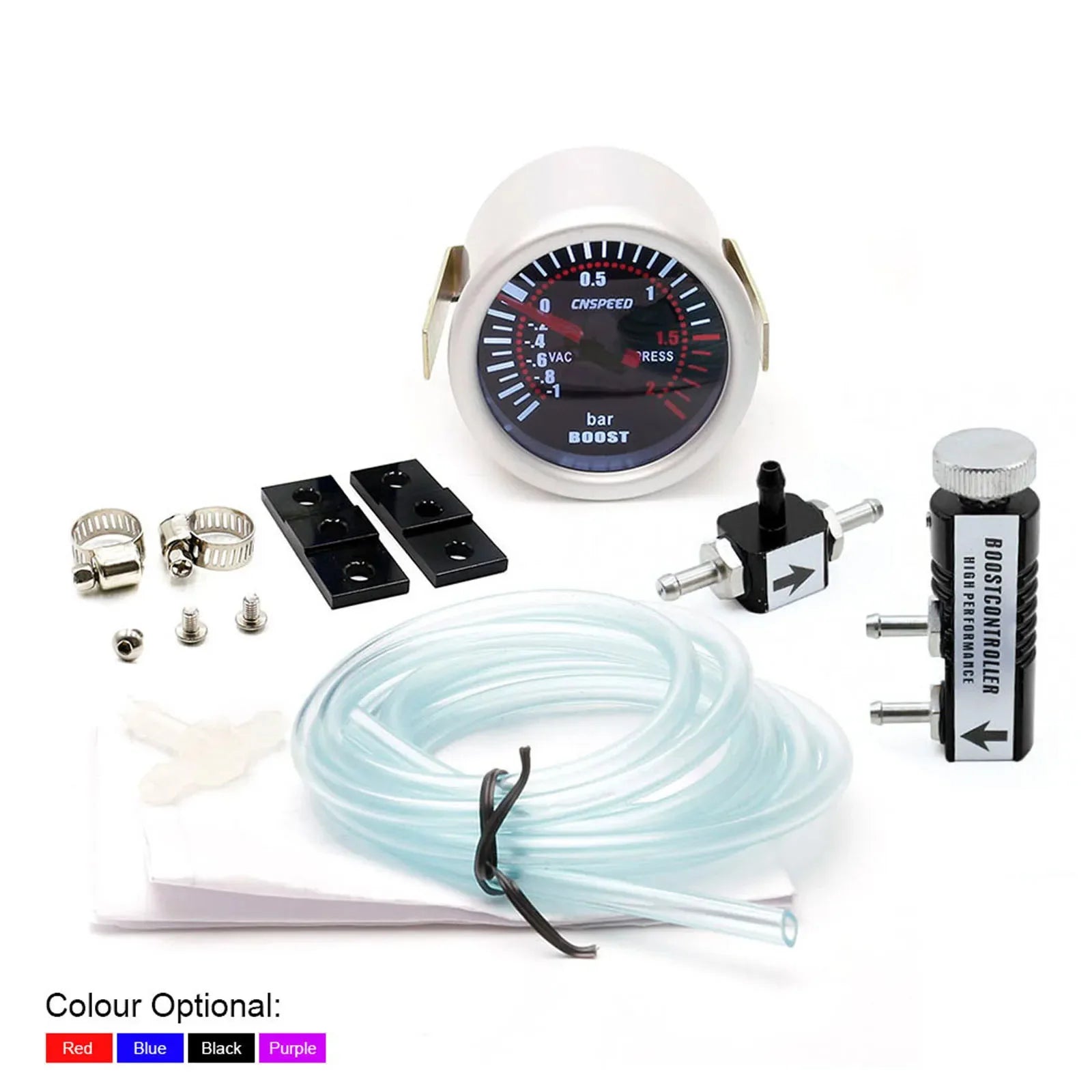 52mm Turbo Boost Gauge Kit with Adjustable Controller | Universal 2" Car Gauge