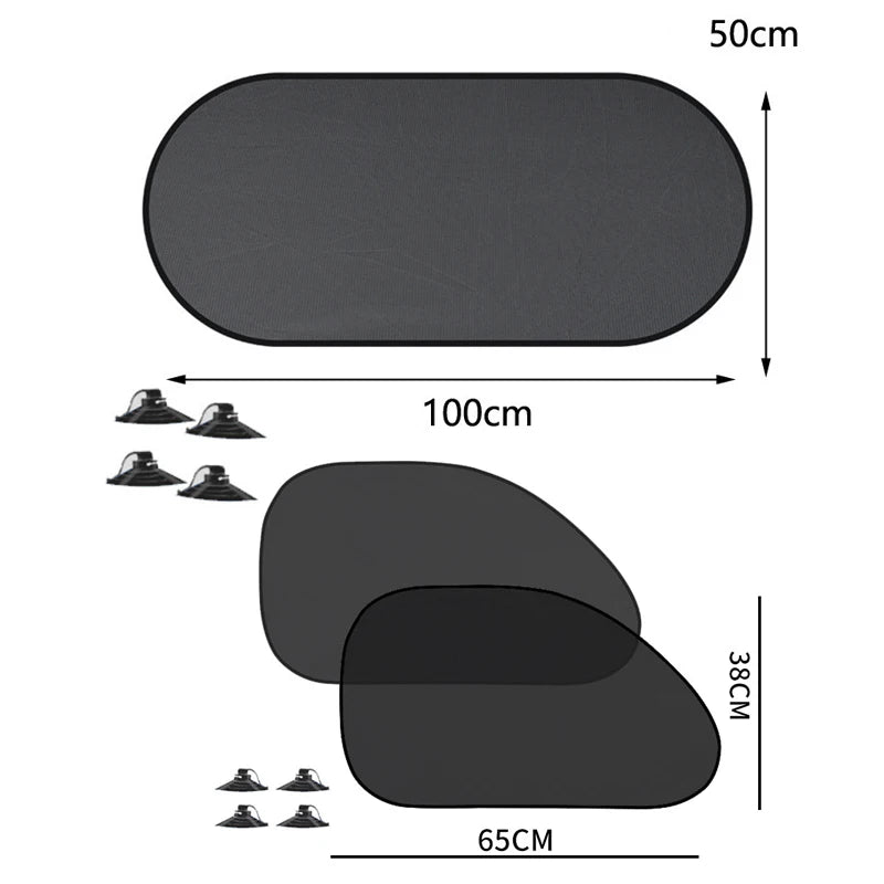 Foldable Mesh Car Sunshade | 1-5 Pcs