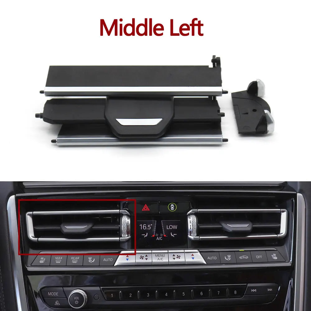 Car Front Dashboard Air Conditioning Middle AC Vent Grille Outlet Slide Clip Repair Kit  For BMW 8 Series G14 G15 G16 F91 F92